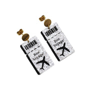 Travel Boarding Pass Earrings