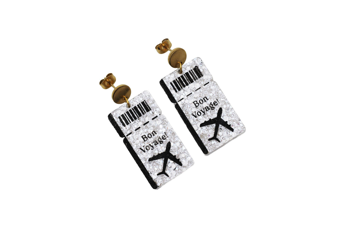 Travel Boarding Pass Earrings