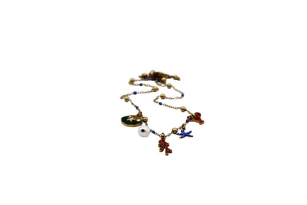 Nautical Enamel Multi Charm Necklace