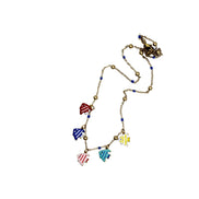 Colorful Fish Enamel Charm Necklace
