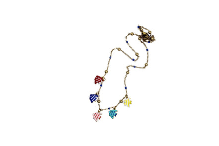 Colorful Fish Enamel Charm Necklace
