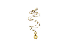 Load image into Gallery viewer, Gold Enamel Quatrefoil Necklace
