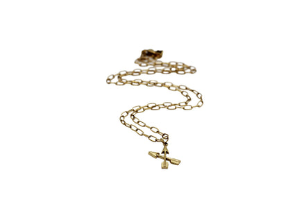 Gold Double Arrows Necklace