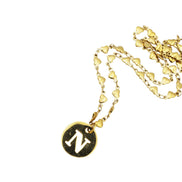 Gold N Circle Charm Necklace