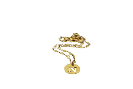 Gold N Circle Charm Necklace