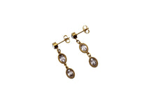 Load image into Gallery viewer, Gold Rhinestone Classic Dangle Earrings
