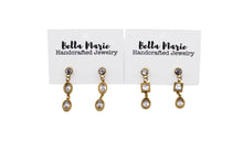 Load image into Gallery viewer, Gold Rhinestone Classic Dangle Earrings
