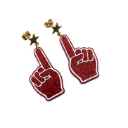 Foam Finger Earrings