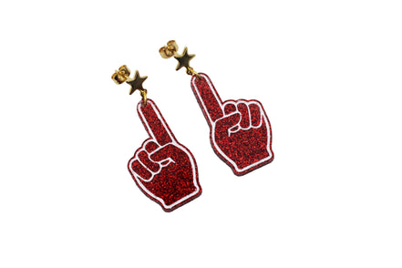 Foam Finger Earrings