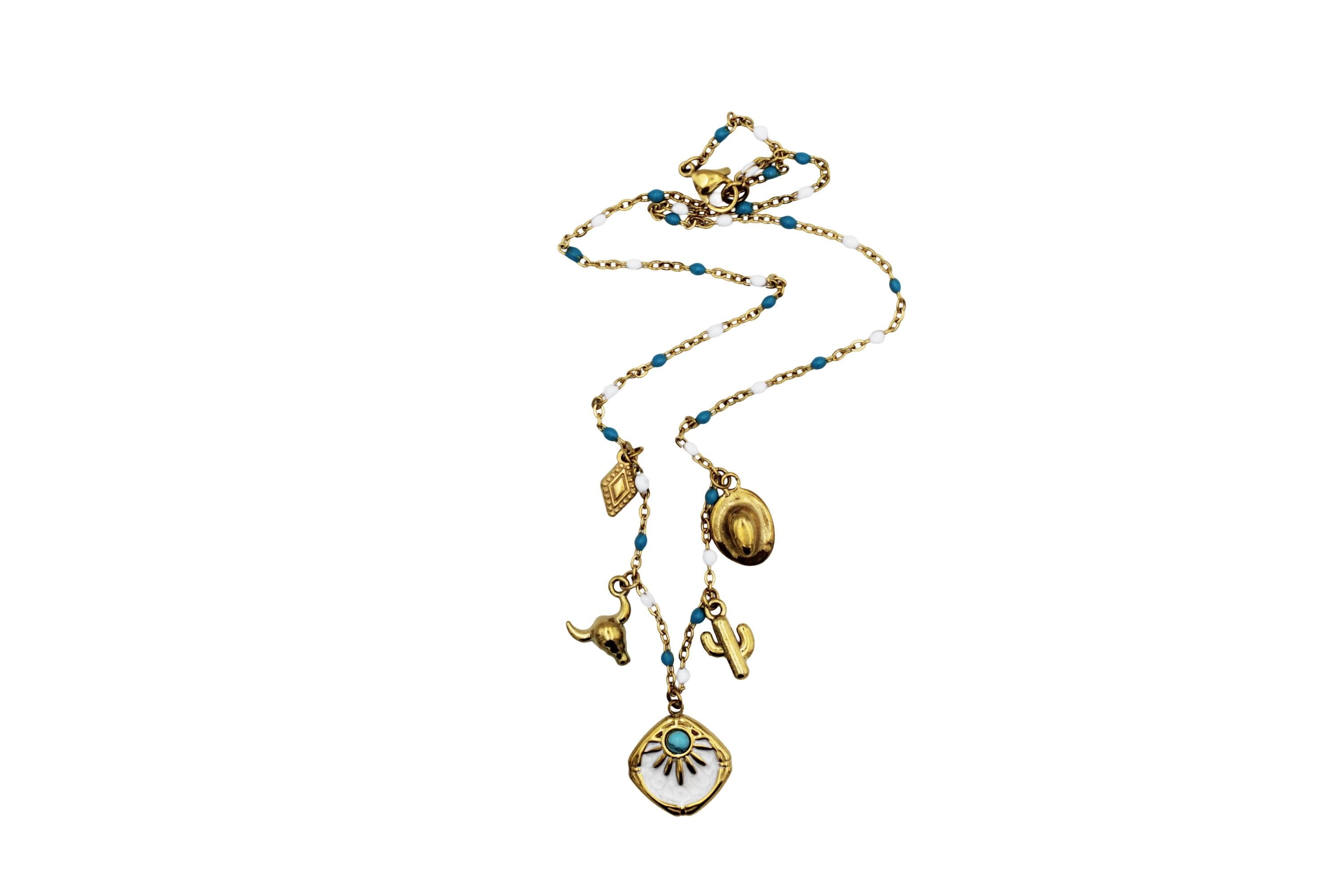 Western Multi Charm Necklace