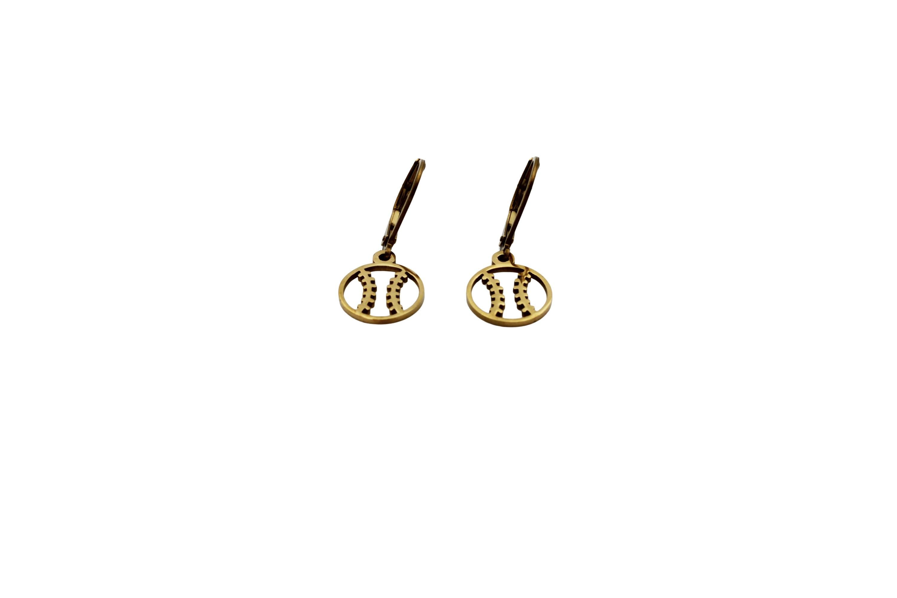 Dainty Baseball Softball Earrings