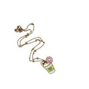 Coffee & Doughnut Charm Necklace
