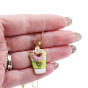 Coffee & Doughnut Charm Necklace