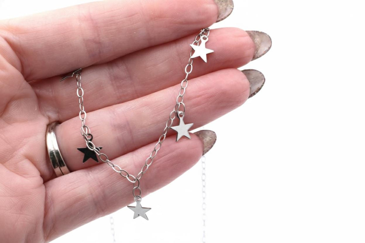 Silver Star Layering Necklace