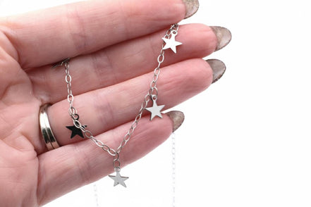 Silver Star Layering Necklace