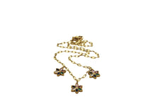 Load image into Gallery viewer, Gold Multicolor Rhinestone Flower Necklace
