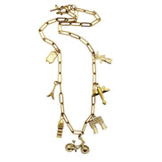 Gold Travel Multi Charm Necklace