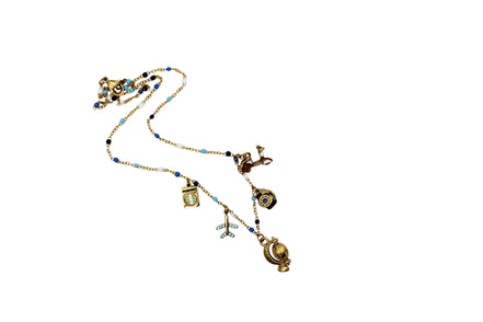 Colorful Travel Multi Charm Necklace