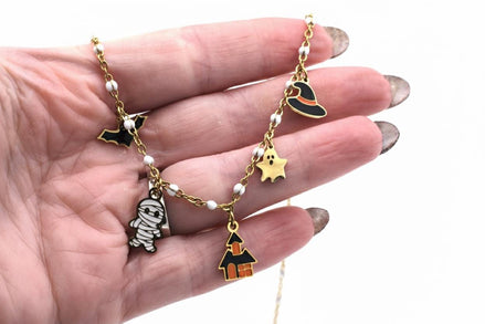 Spooky Halloween Multi Charm Necklace