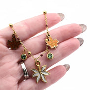 Fall Leaves Multi Charm Necklace