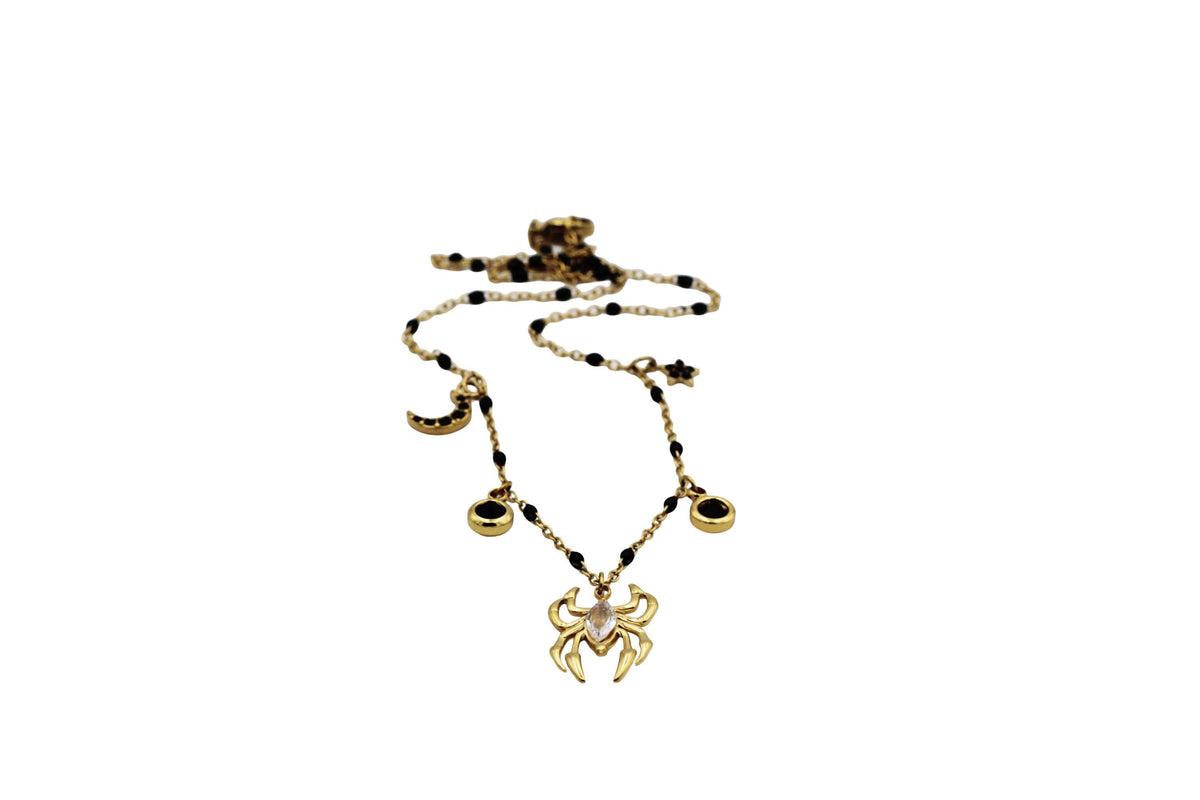 Spider Multi Charm Necklace