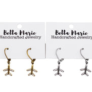 Dainty Rhinestone Airplane Earrings