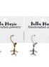 Dainty Rhinestone Airplane Earrings