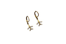 Load image into Gallery viewer, Dainty Rhinestone Airplane Earrings

