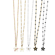 Enamel Daisy Necklace