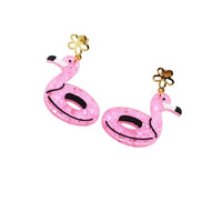 Flamingo Floatie Earrings