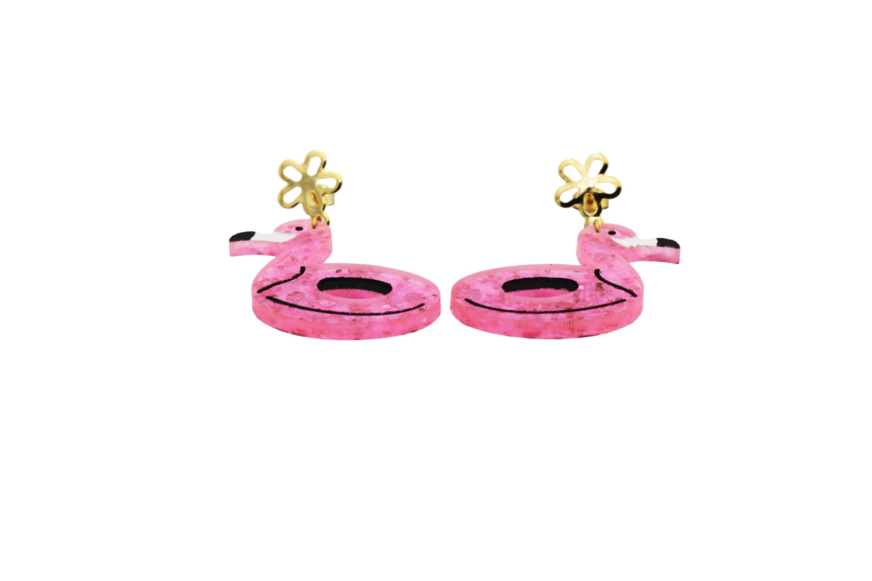 Flamingo Floatie Earrings