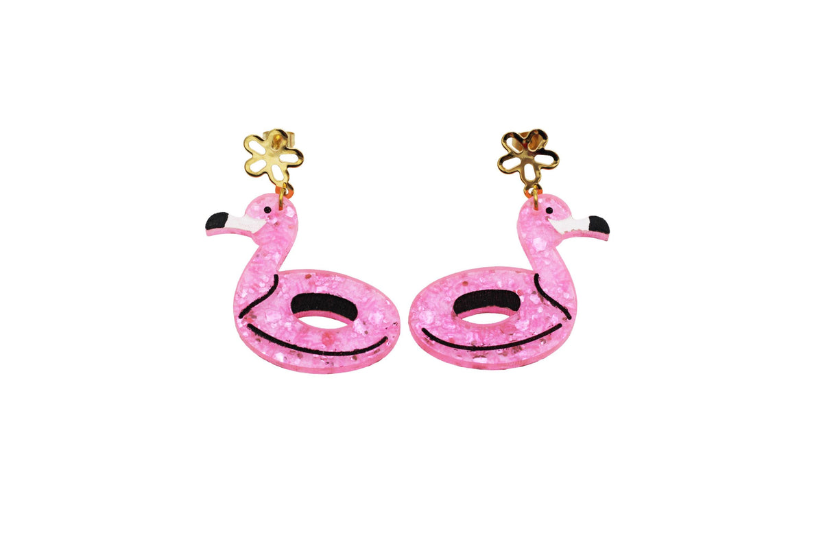 Flamingo Floatie Earrings