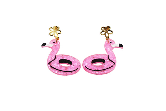 Flamingo Floatie Earrings