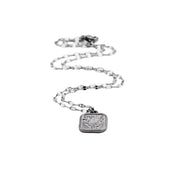 Square Rose Charm Necklace