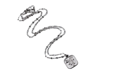 Square Rose Charm Necklace