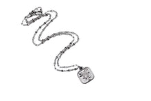 Load image into Gallery viewer, Square Rose Charm Necklace
