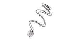 Load image into Gallery viewer, Square Rose Charm Necklace
