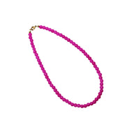 Bright Pink Beaded Necklace
