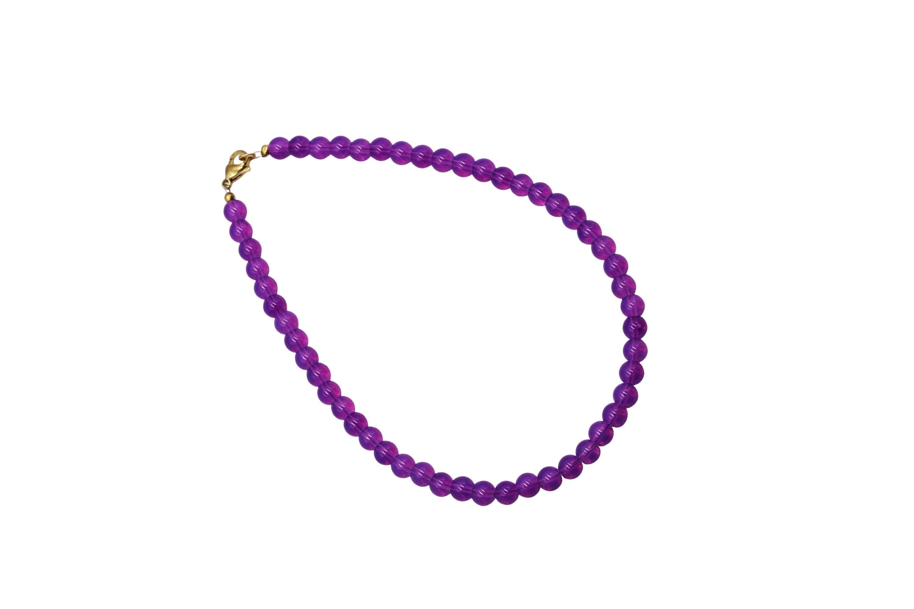 Purple Beaded Necklace