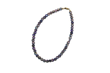 Purple Faceted Bead Necklace