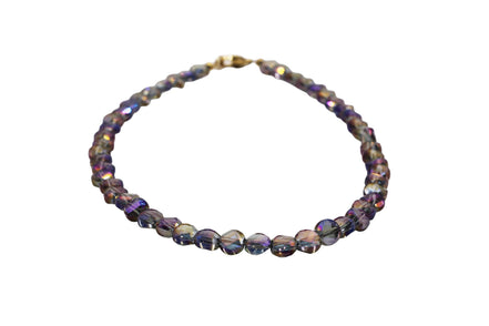 Purple Faceted Bead Necklace