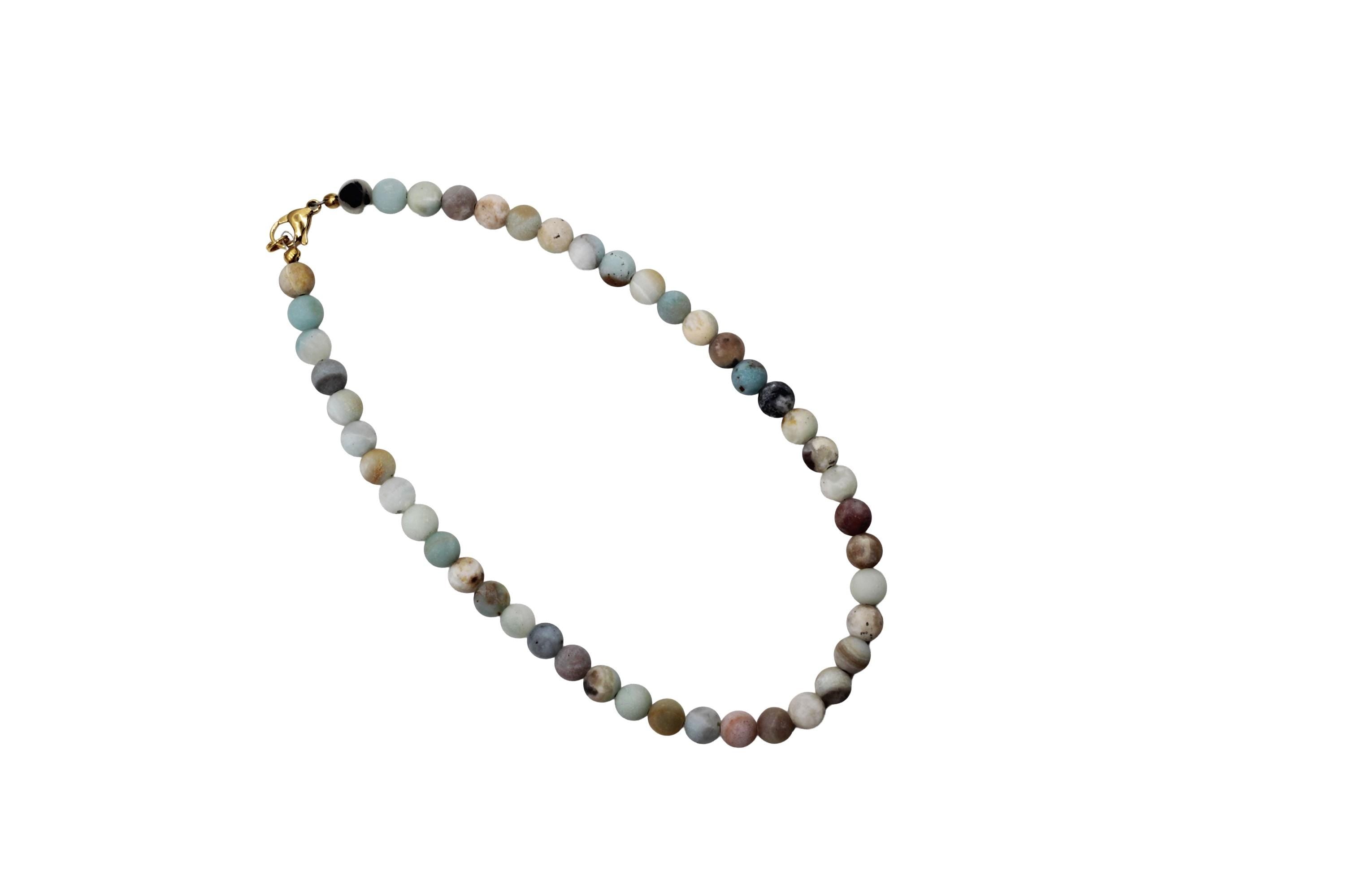 Matte Amazonite Bead Necklace