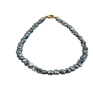 Olive Green Faceted Bead Necklace