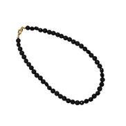 Black Faceted Bead Necklace