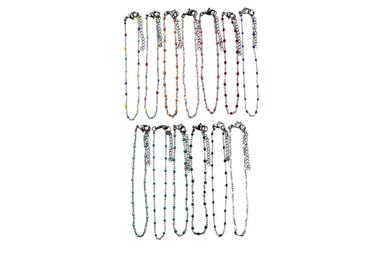 Silver Enamel Bracelet
