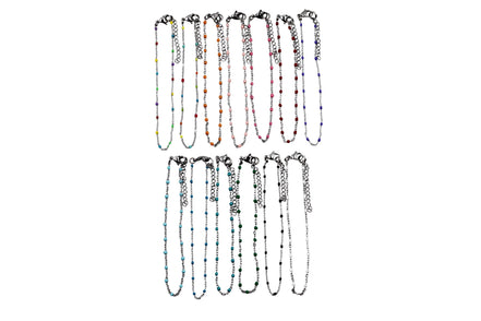 Silver Enamel Anklet