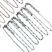 Silver Enamel Anklet