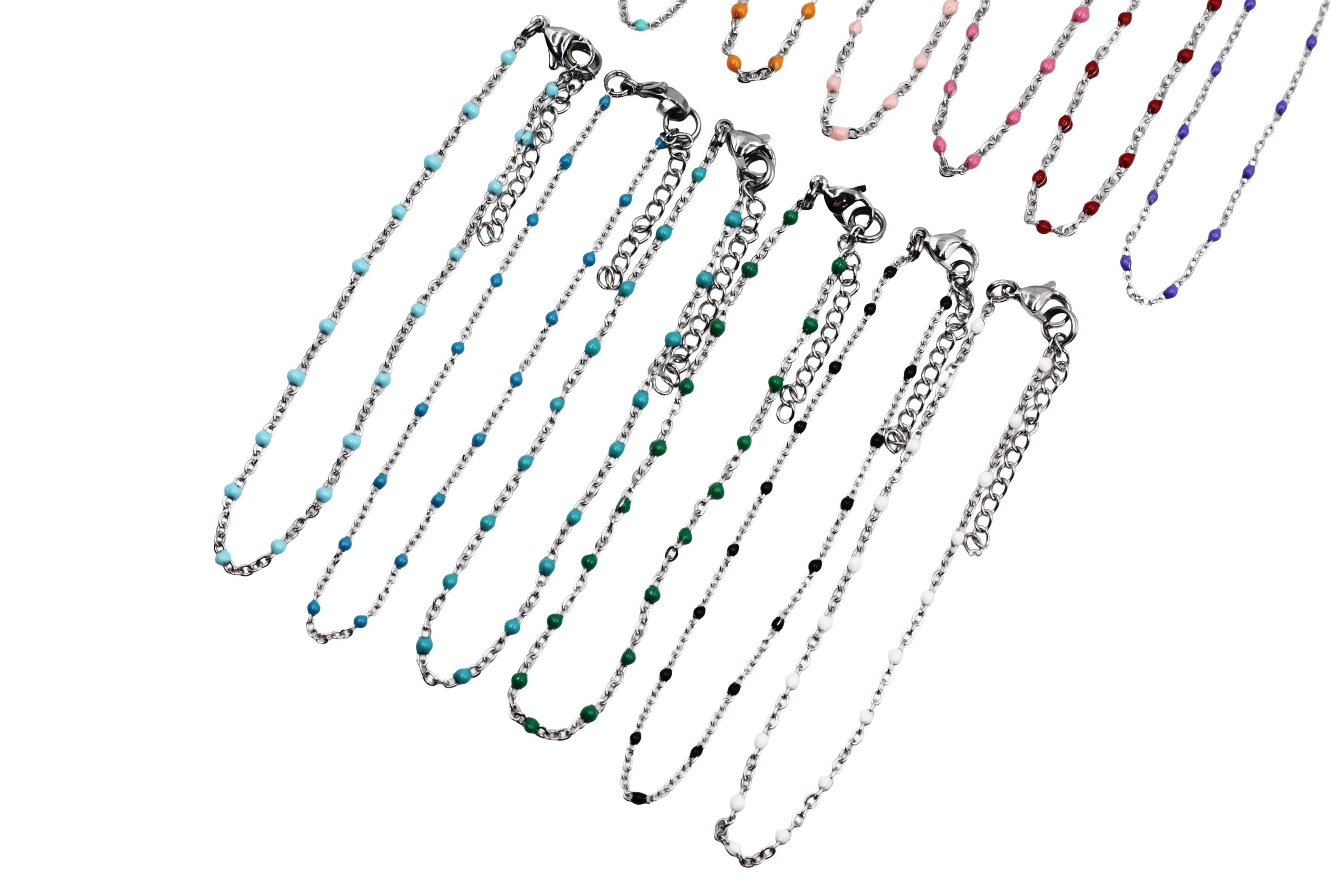 Silver Enamel Bracelet