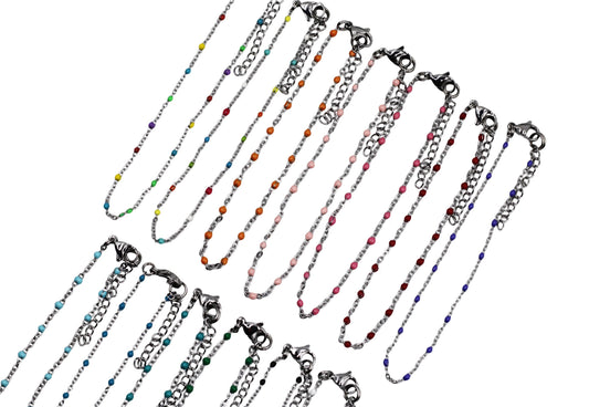 Silver Enamel Bracelet
