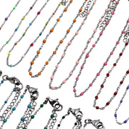 Silver Enamel Anklet